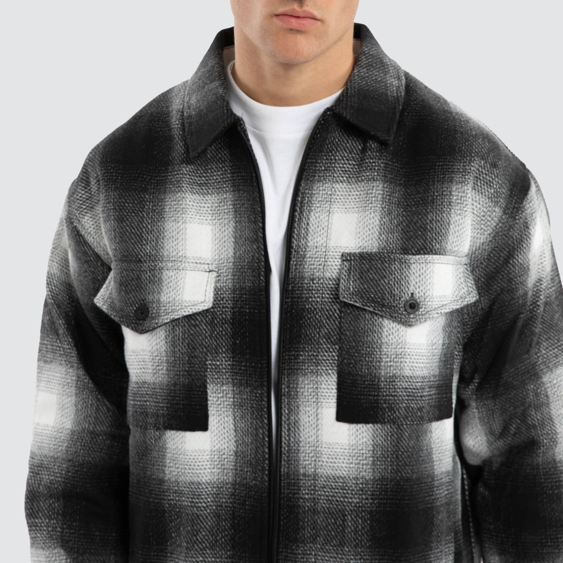 NXP Rise Relaxed Jacket - Black / White Check (view 2)