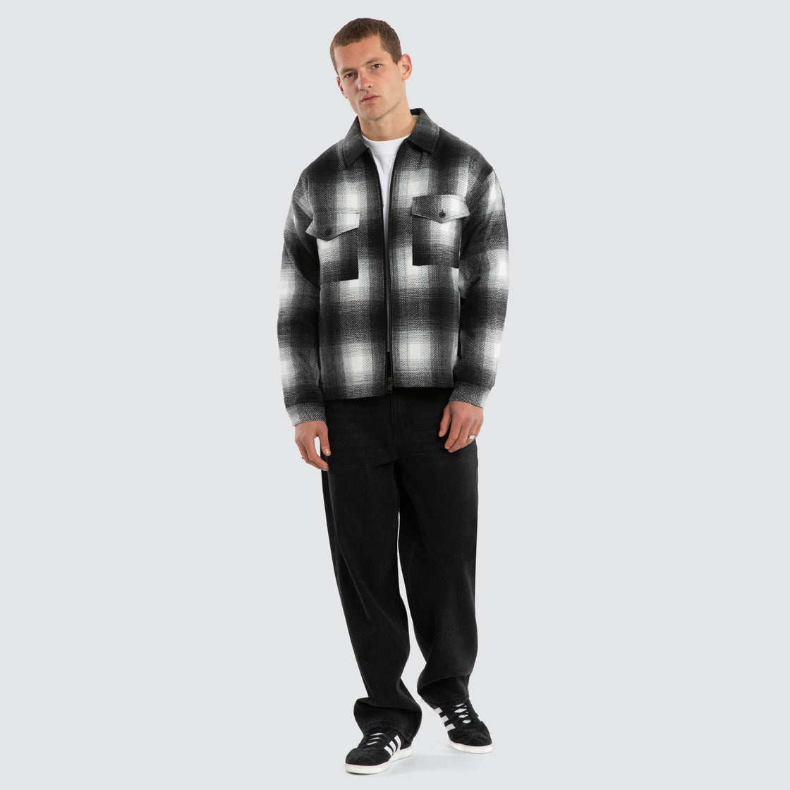 NXP Rise Relaxed Jacket - Black / White Check (view 4)