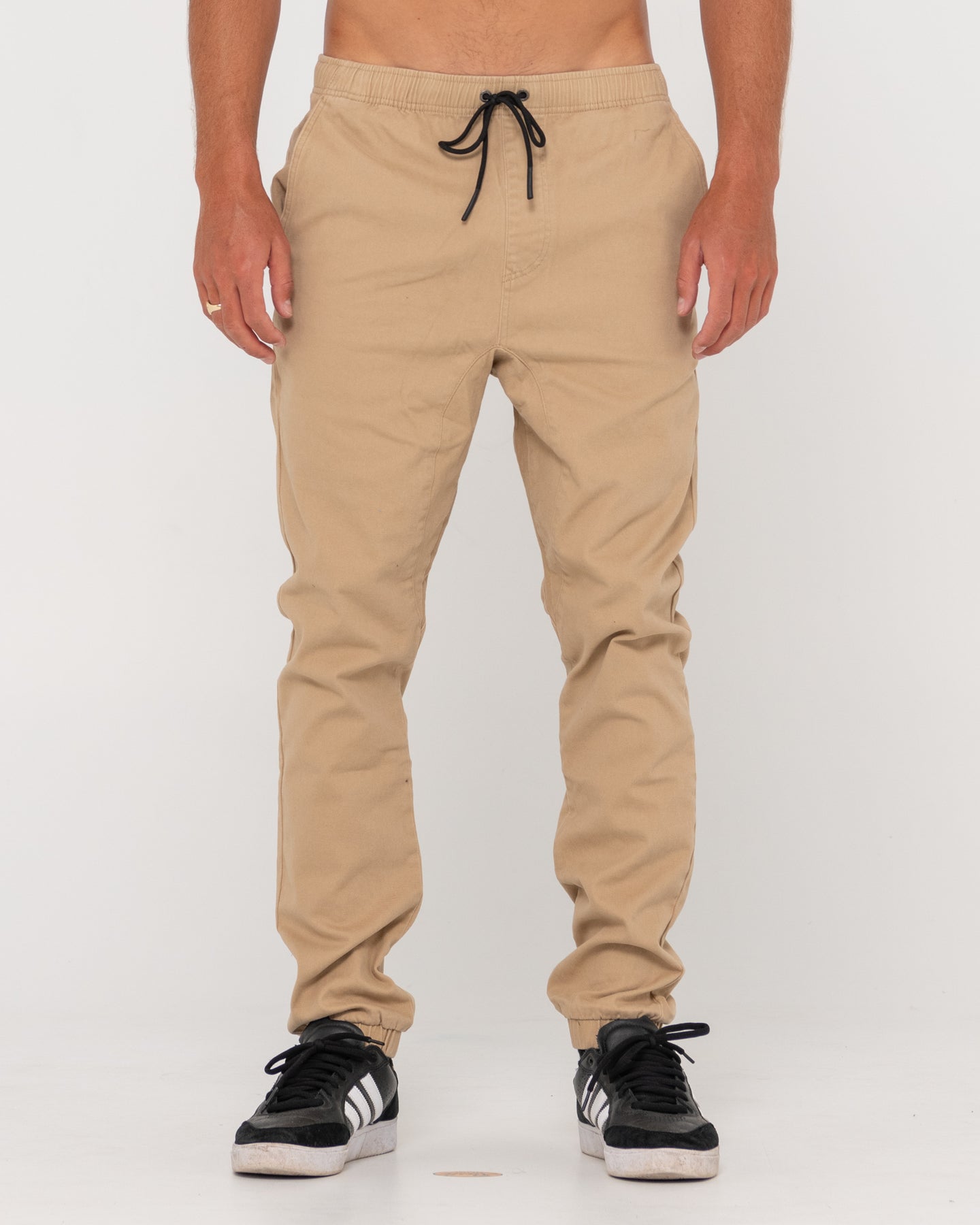 Rusty Hook Out Slim Fit Elastic Pant - Khaki (view 2)