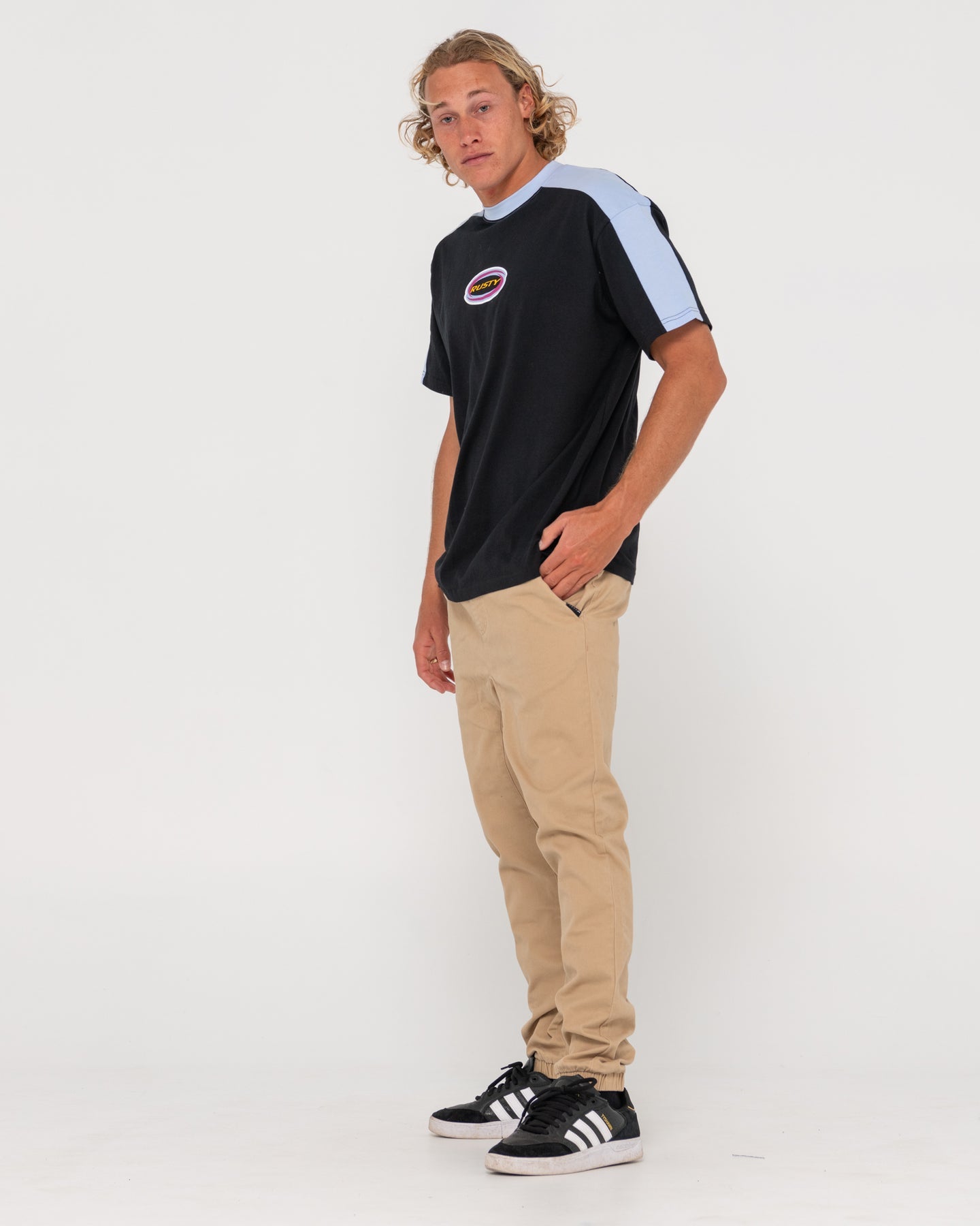Rusty Hook Out Slim Fit Elastic Pant - Khaki