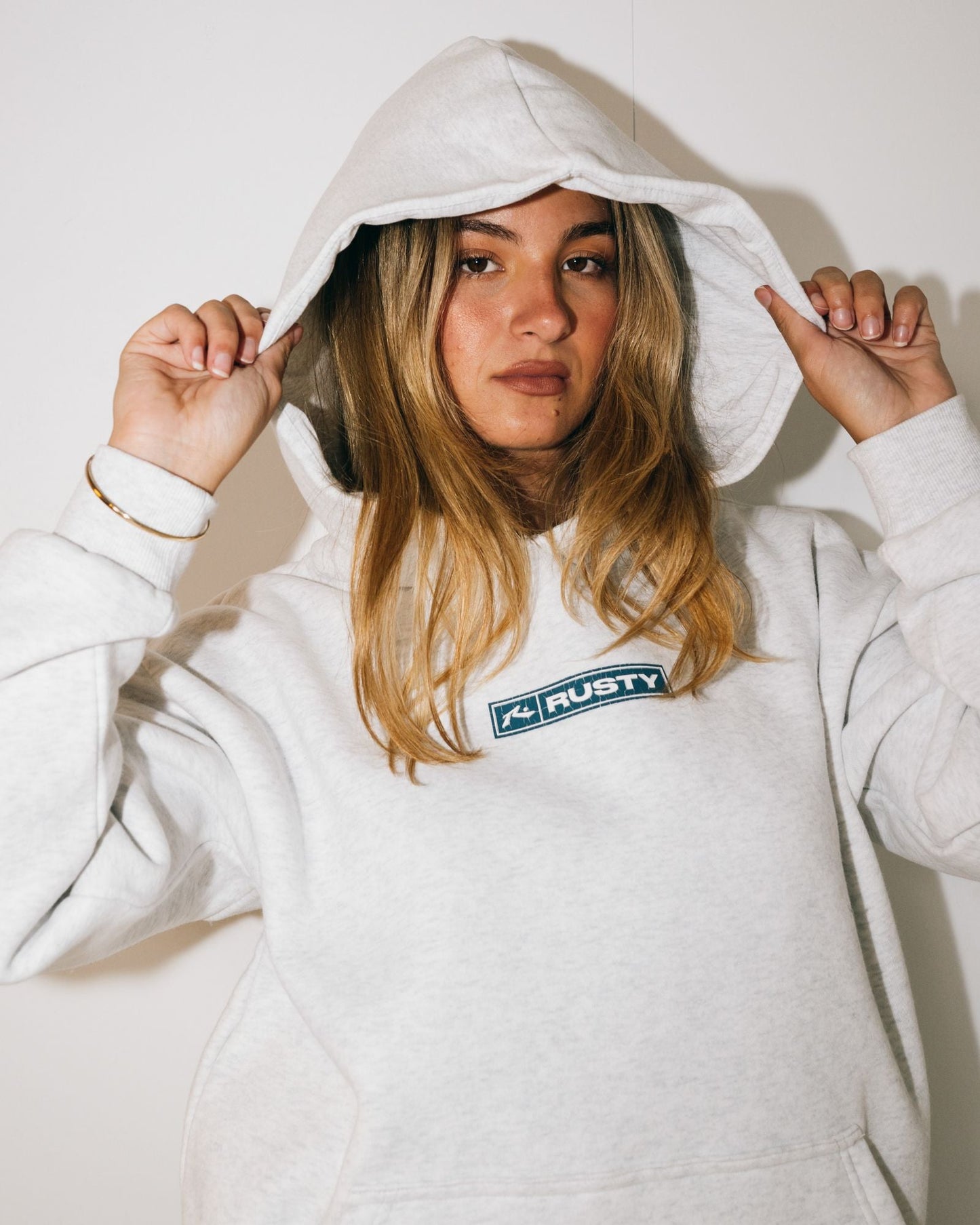 Essentials Oversized Hooded Fleece - Ecru Marle