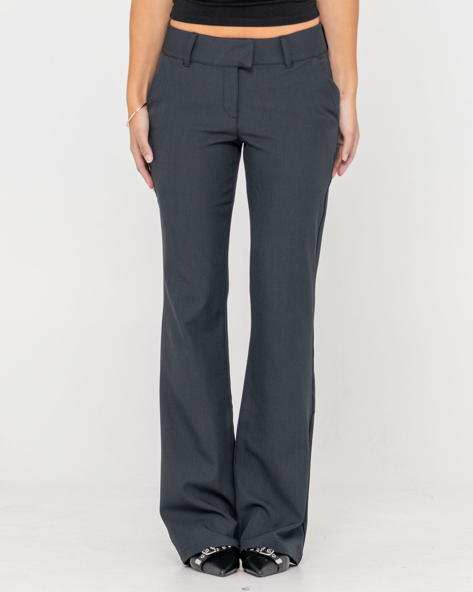Rusty Finance Mummy Low Rise Suit Pant - Black