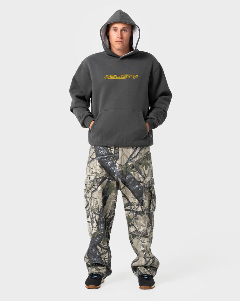 Rusty Outliner Hooded Fleece - Carbon