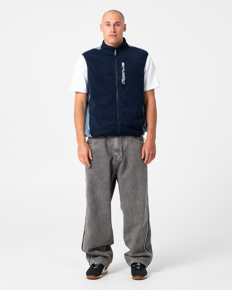 Rusty Phantom Polar Fleece Vest - Navy Blue