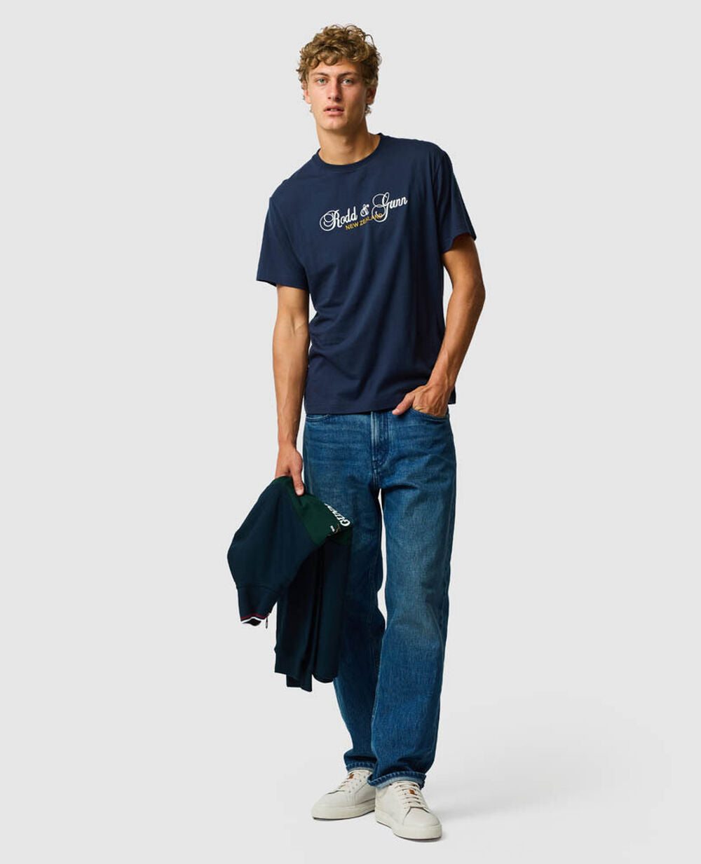 Rodd & Gunn Wendon Valley Tee in eclipse - detail