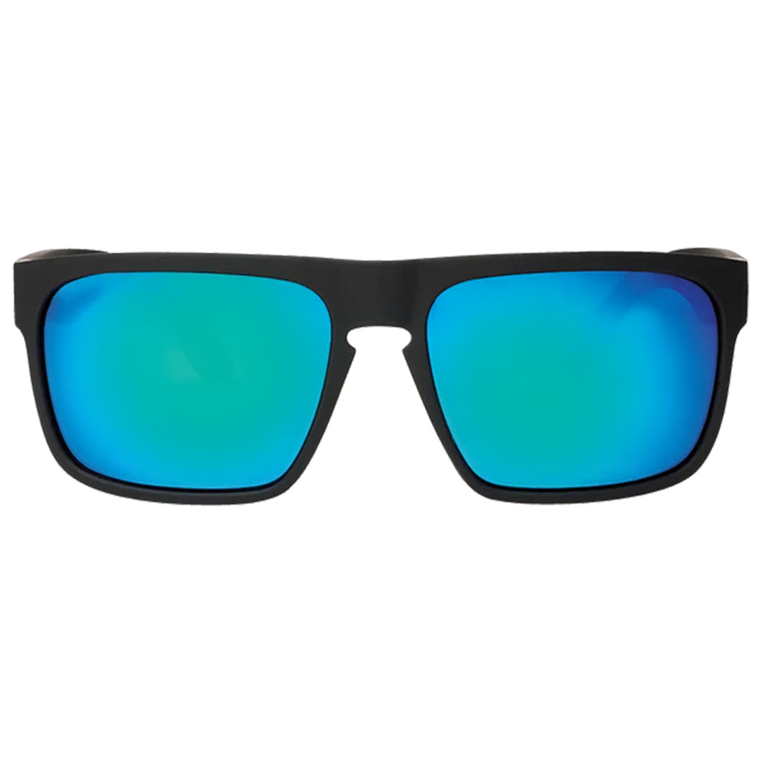 SIN Peccant polarised sunglasses in Rubber Raven with green flash lens