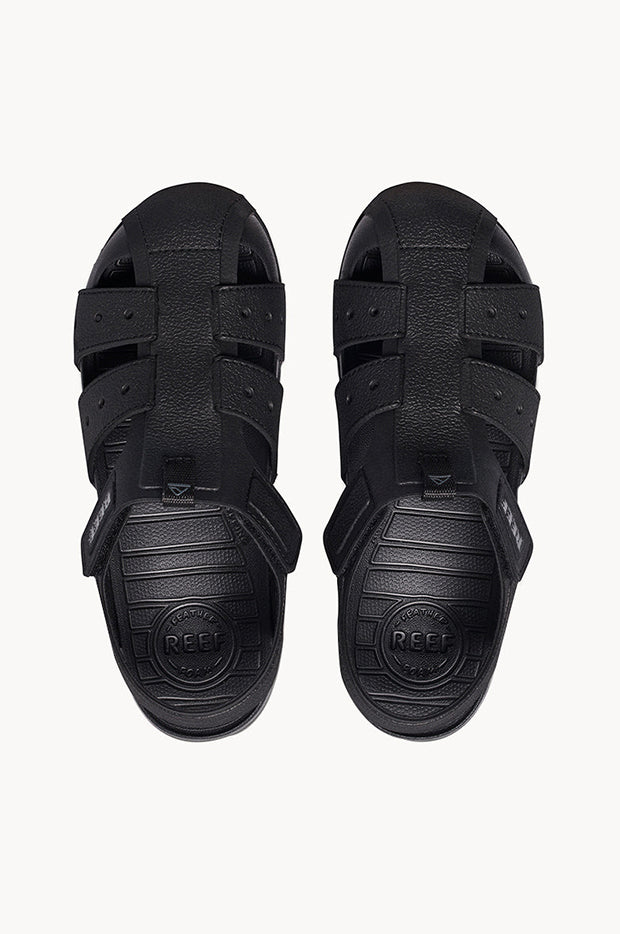 Reef Little Water Beachy sandal Black, top view