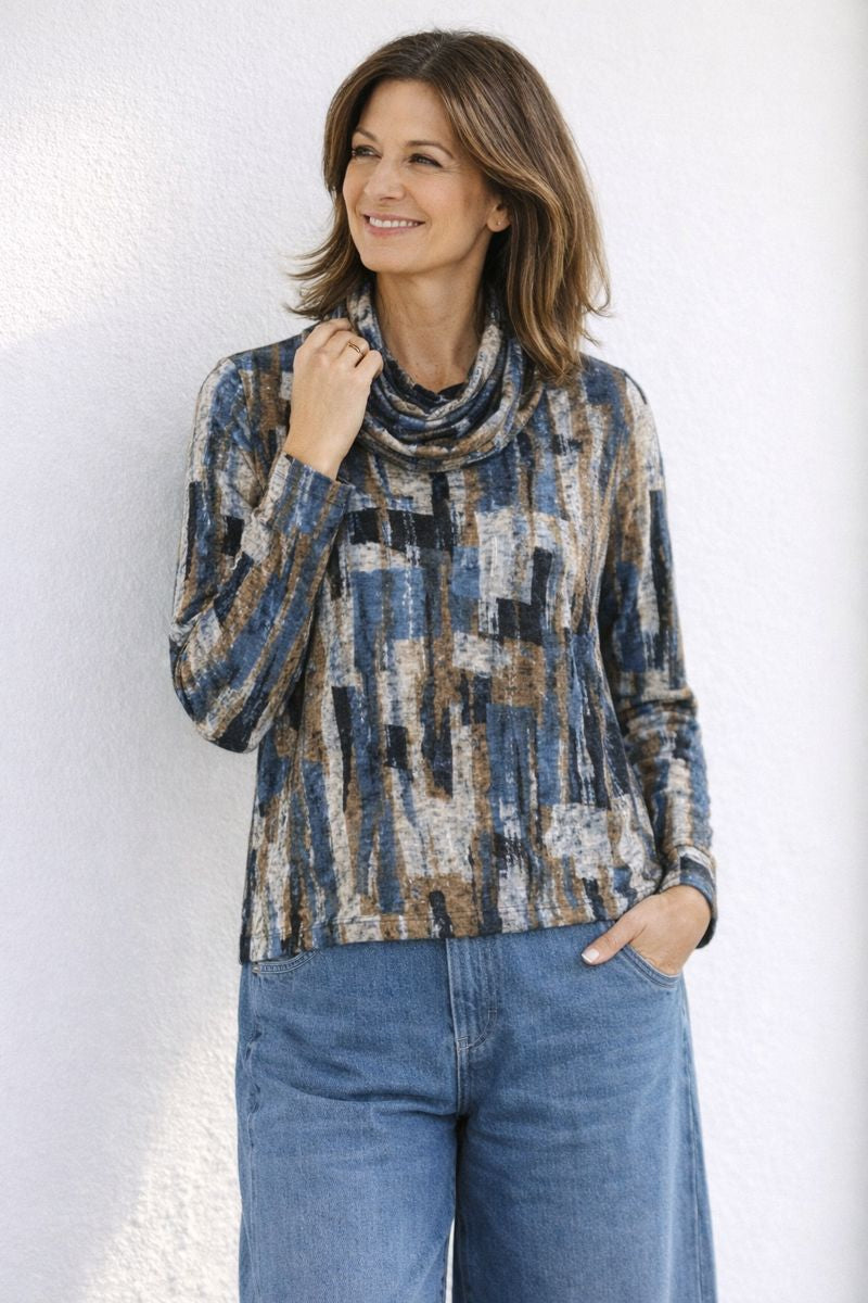 Renoma Brit Cosy Snood Top - Multi