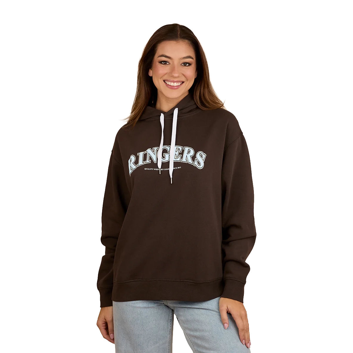 Ringers Western Varsity Womens Hoodie - Charcoal