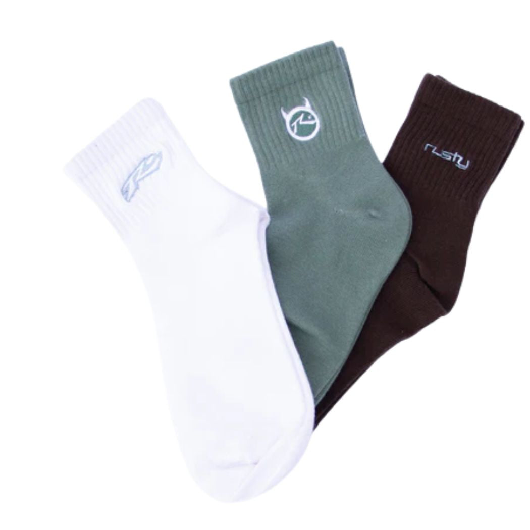 Rusty Fancy Day Crew Sock - Multi 6