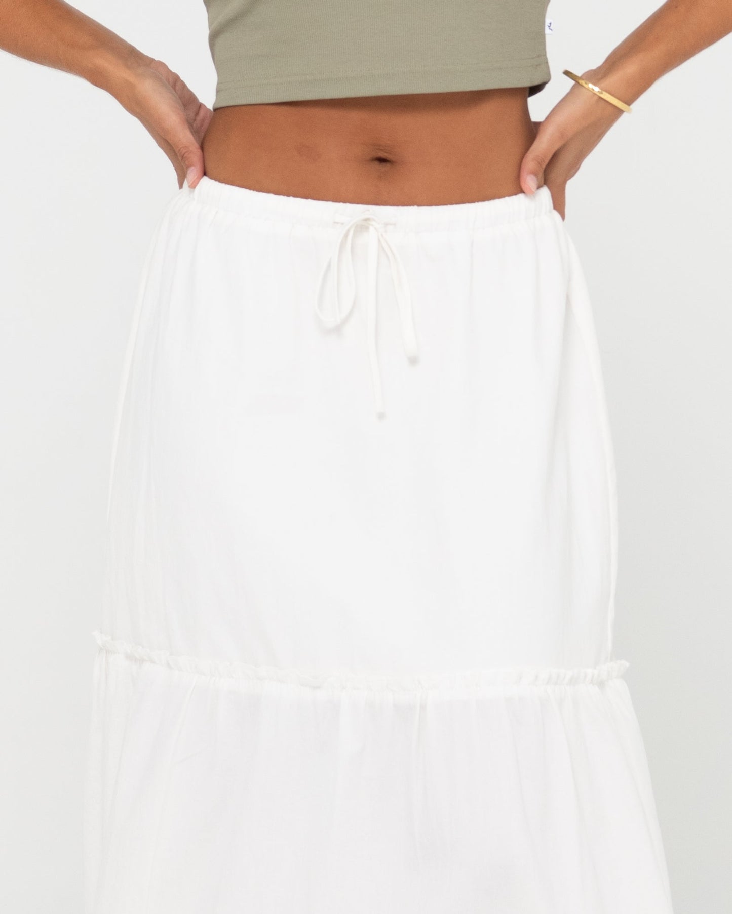 Violeta Low Rise Maxi Skirt - Snow