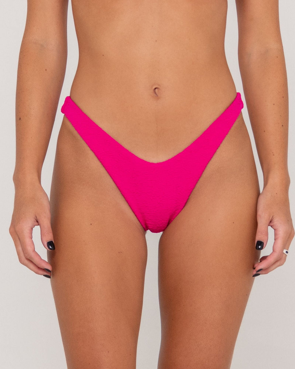 Rusty Sandalwood Midi Bikini Bottom - Fuchsia