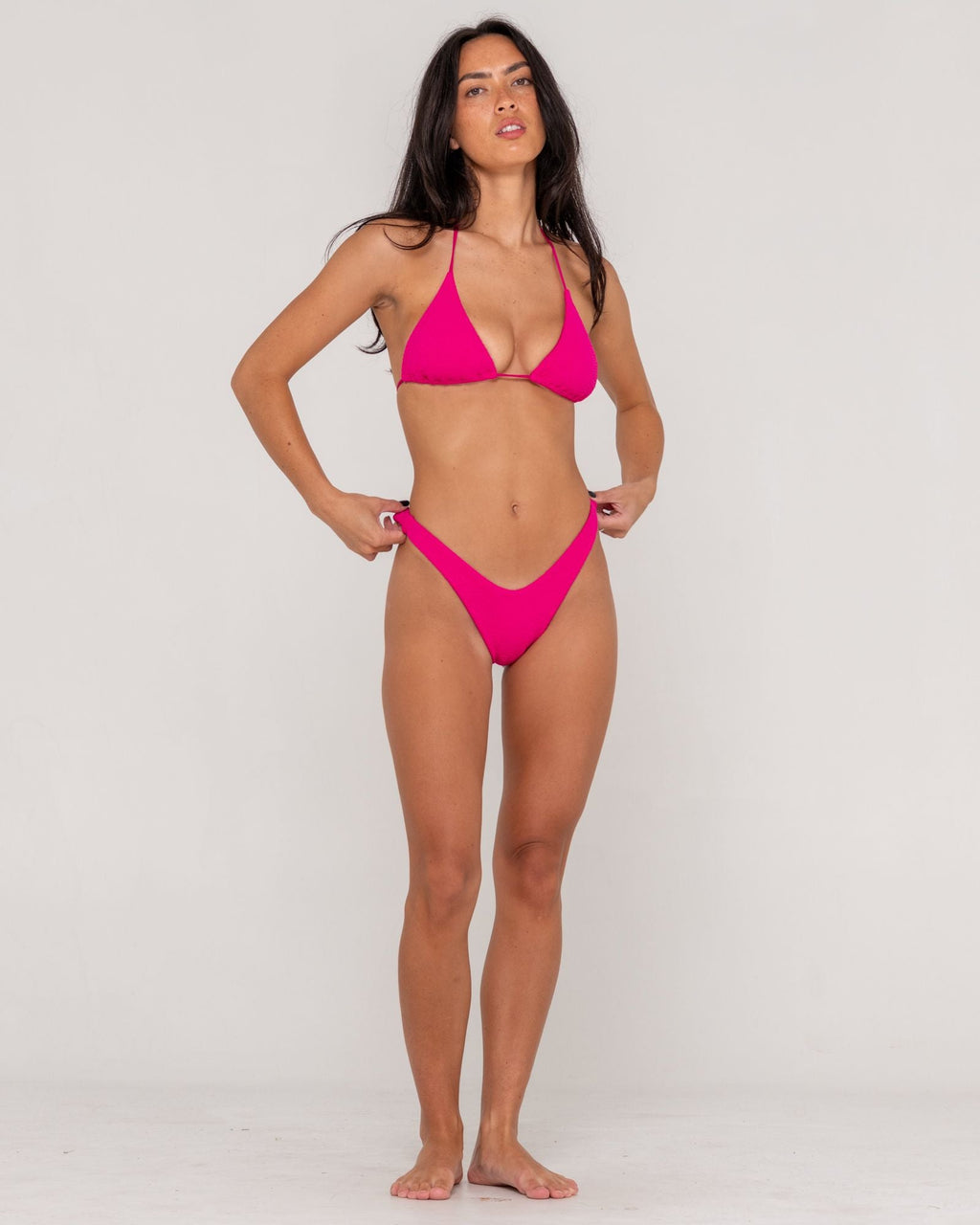 Rusty Sandalwood Midi Bikini Bottom - Fuchsia (view 2)