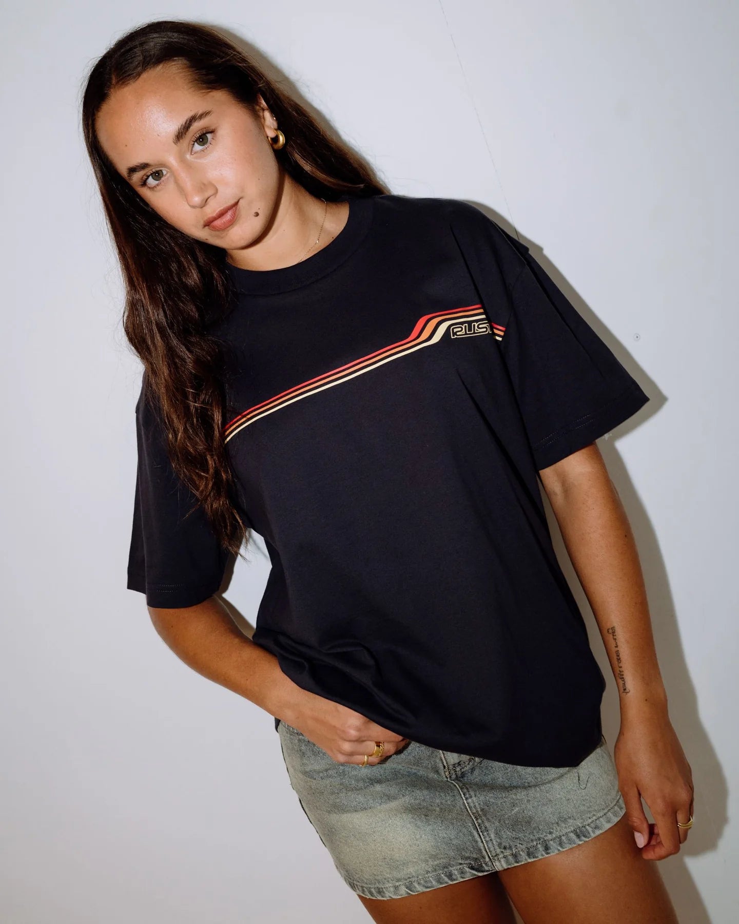 Wave Rider 2.0 Oversize Tee - Navy Blue