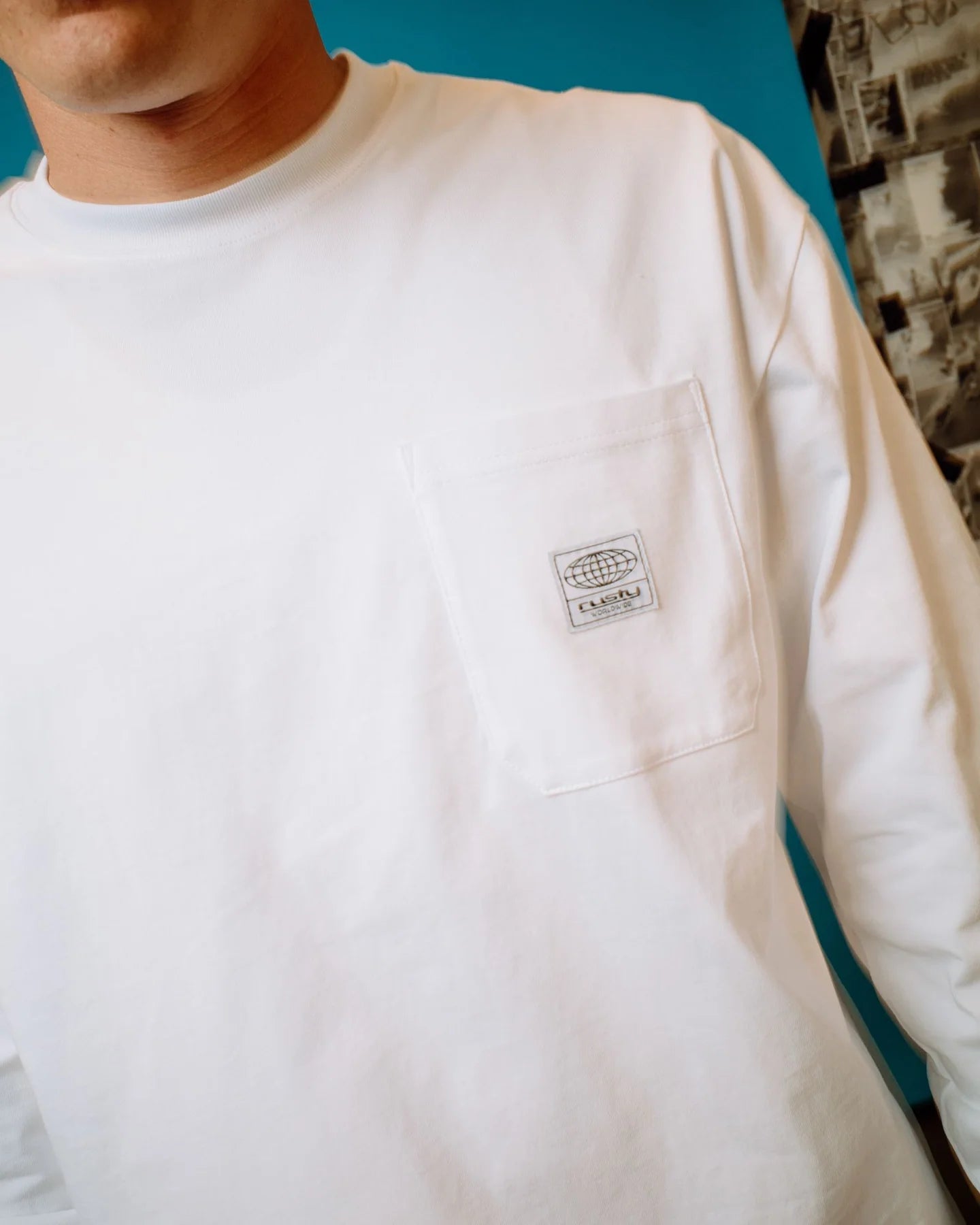 Rusty Steezey Long Sleeve Oversized Tee - White (view 5)