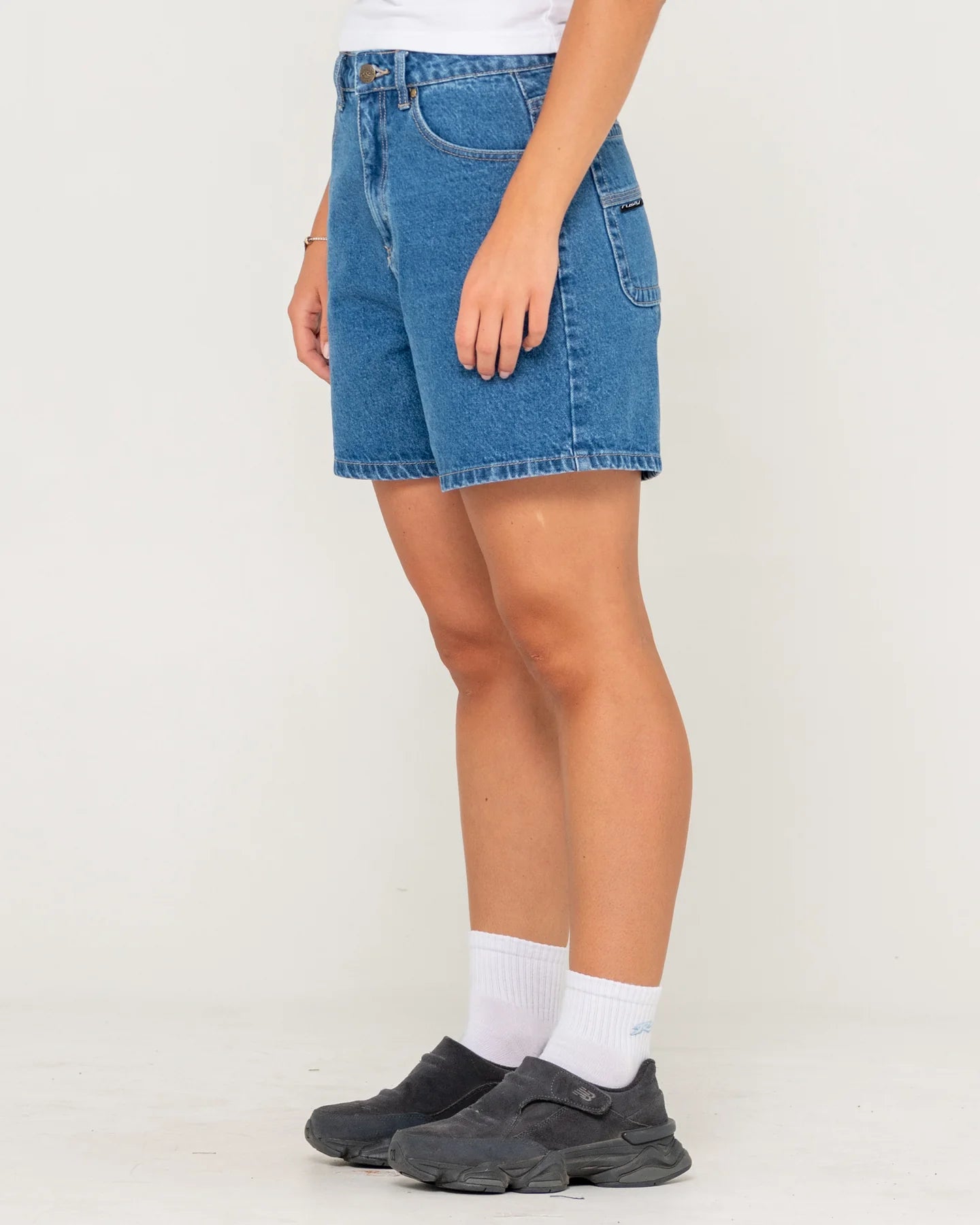 Cyprus High Denim Short - Middy Blue