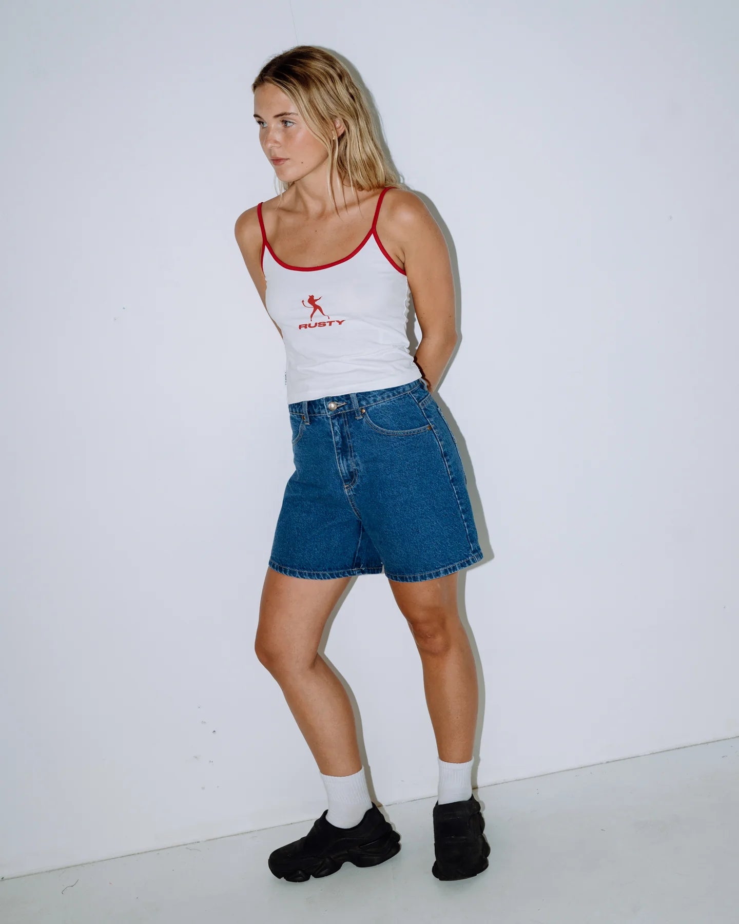 Rusty Cyprus High Denim Short - Middy Blue (view 6)