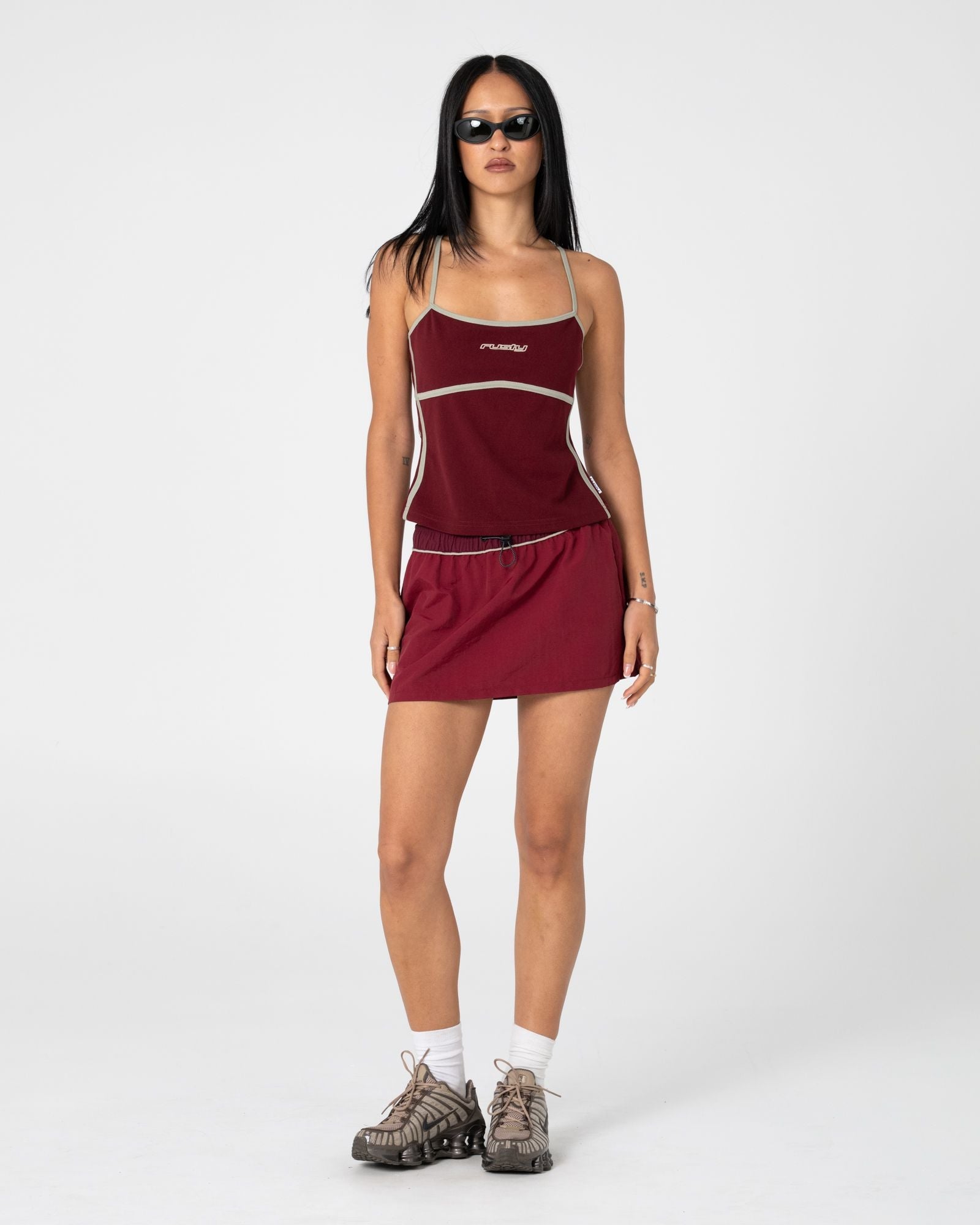 Freo King Fitted Top - Burgundy
