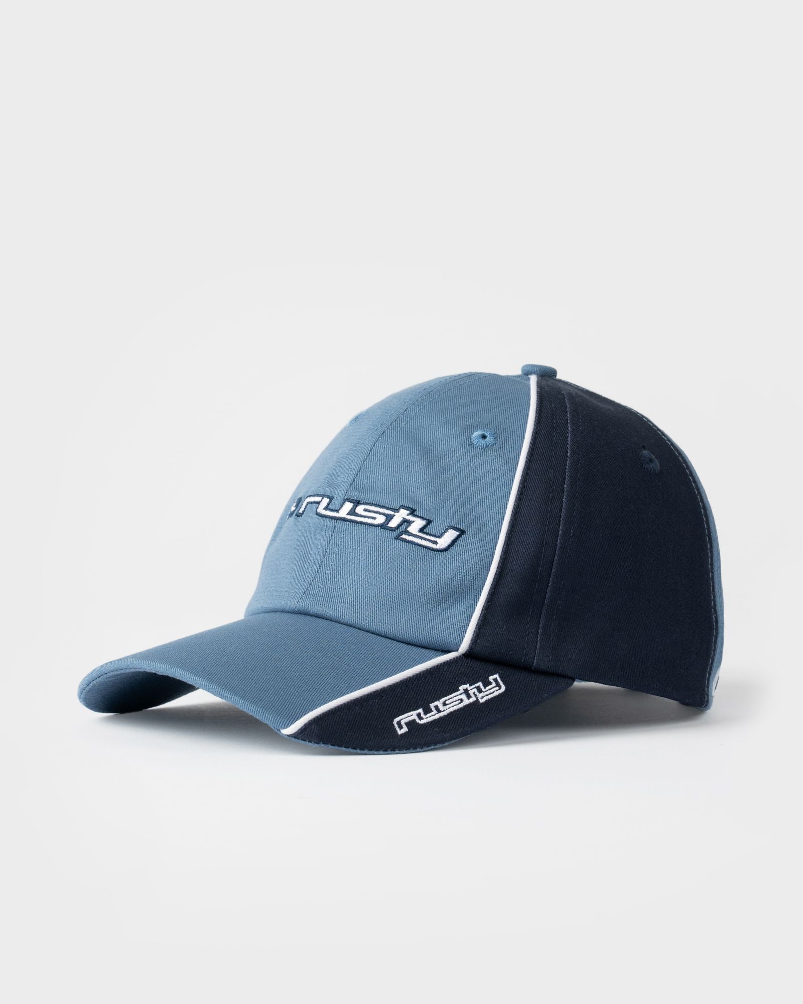 White Lines Dad Cap - China Blue