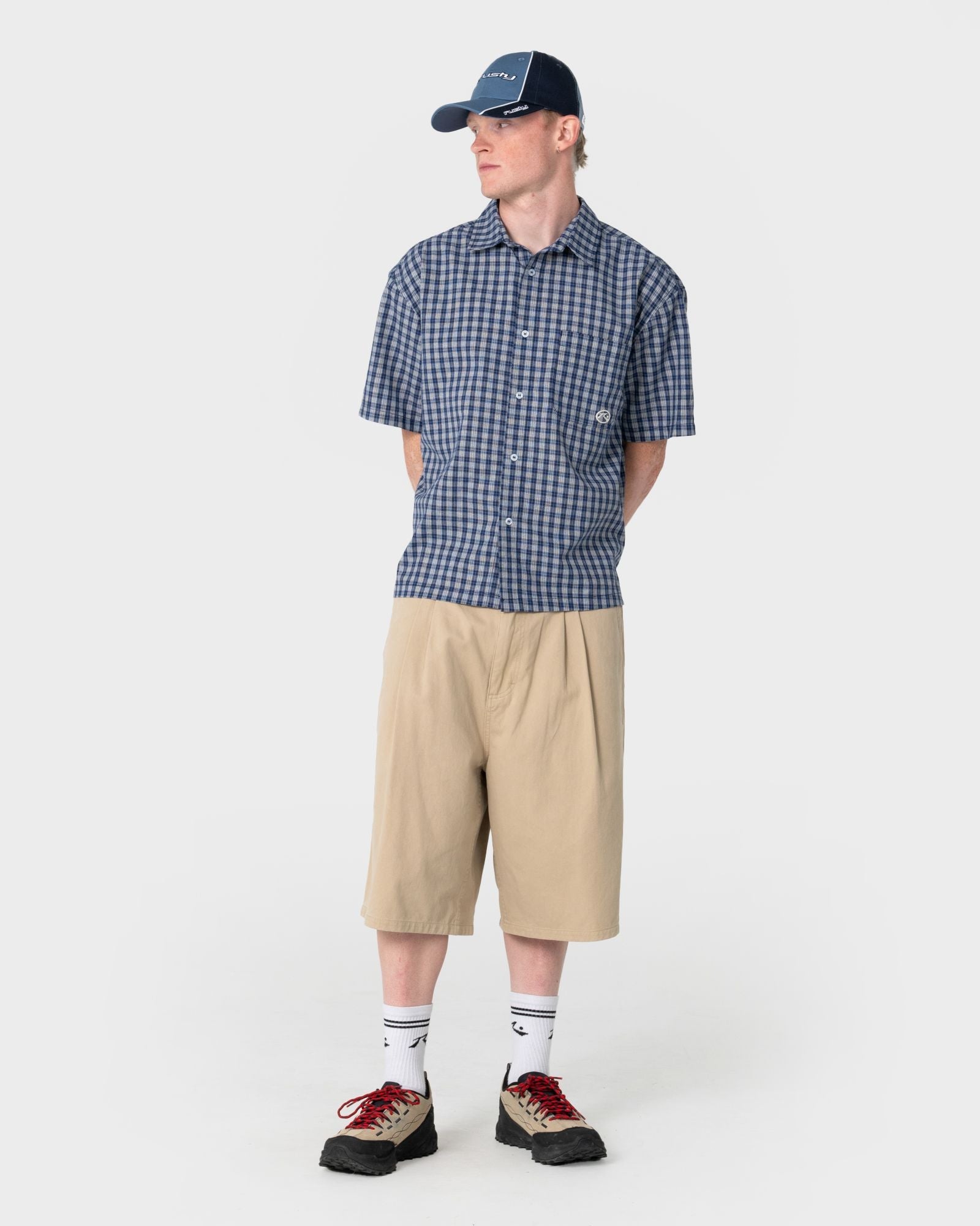 White Lines Dad Cap - China Blue