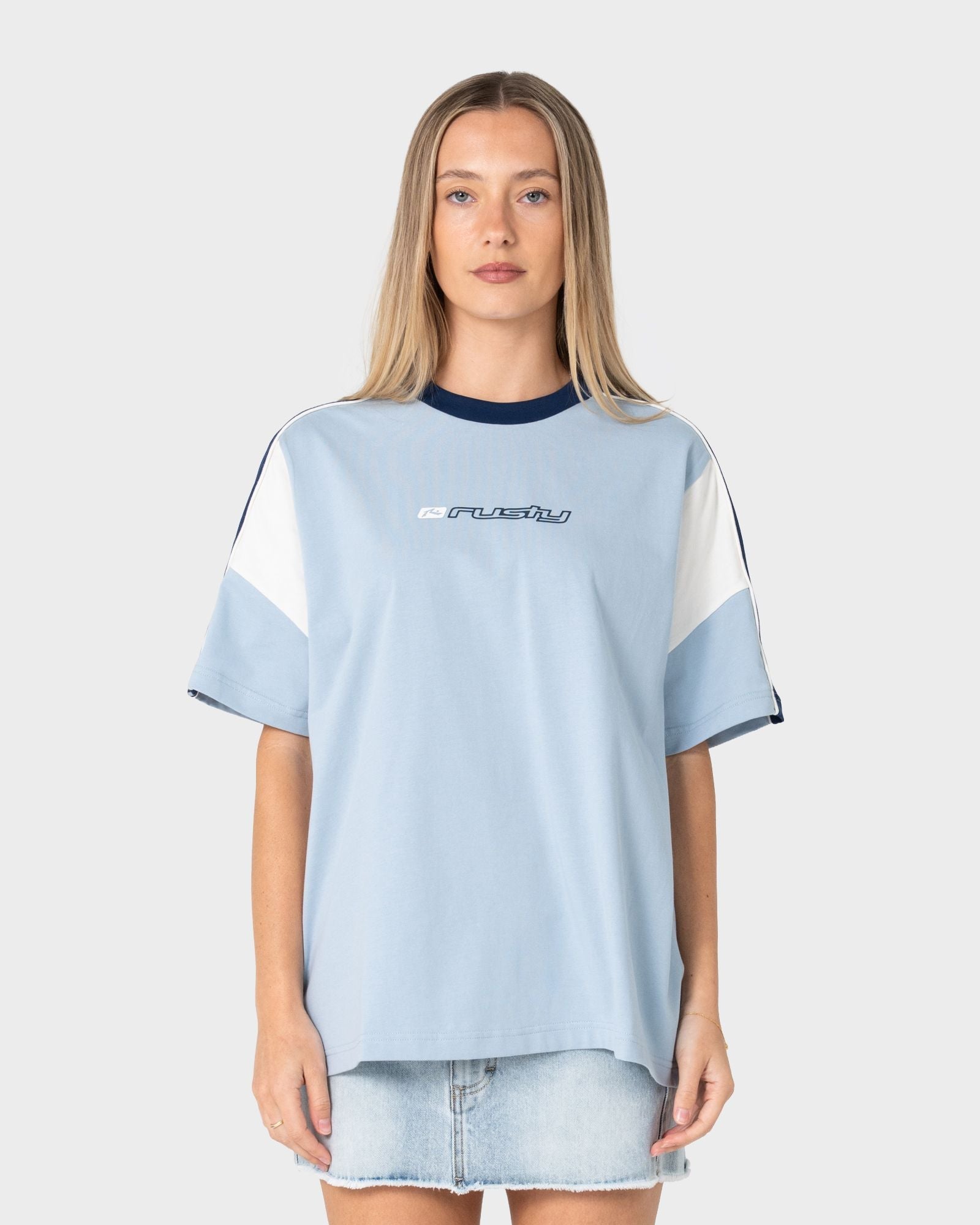 New Break 220 Oversize Tee - Sea Blue