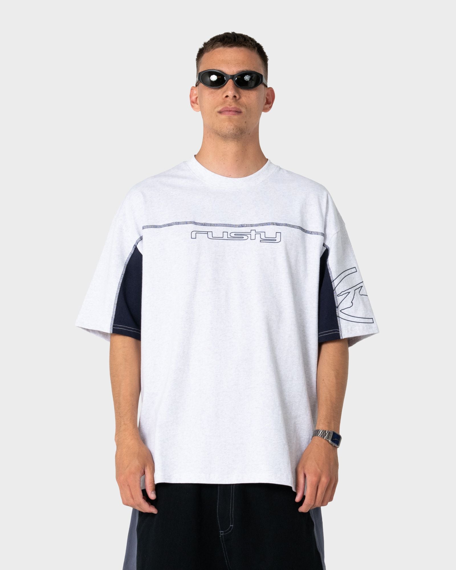 Cyberwave Short Sleeve Tee - Ecru Marle