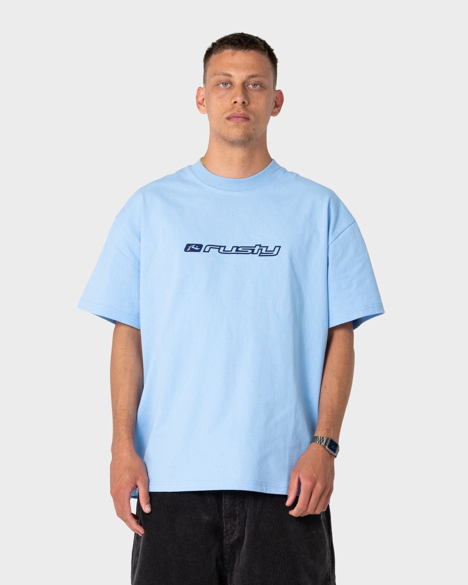 Fragment Short Sleeve Tee - Sky Blue