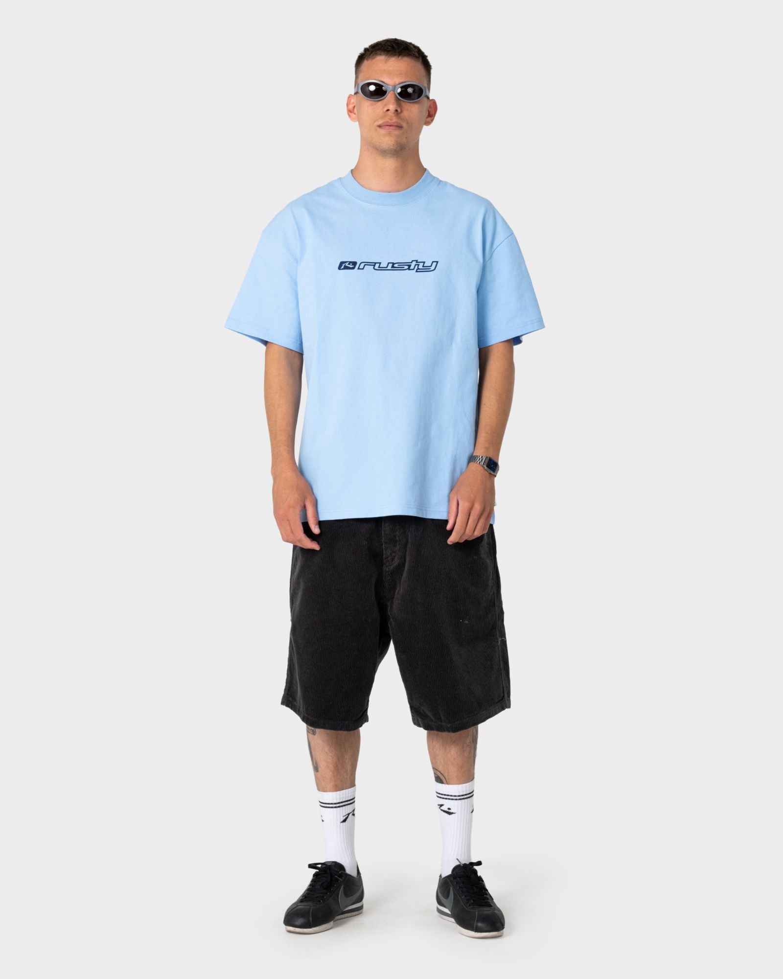 Fragment Short Sleeve Tee - Sky Blue
