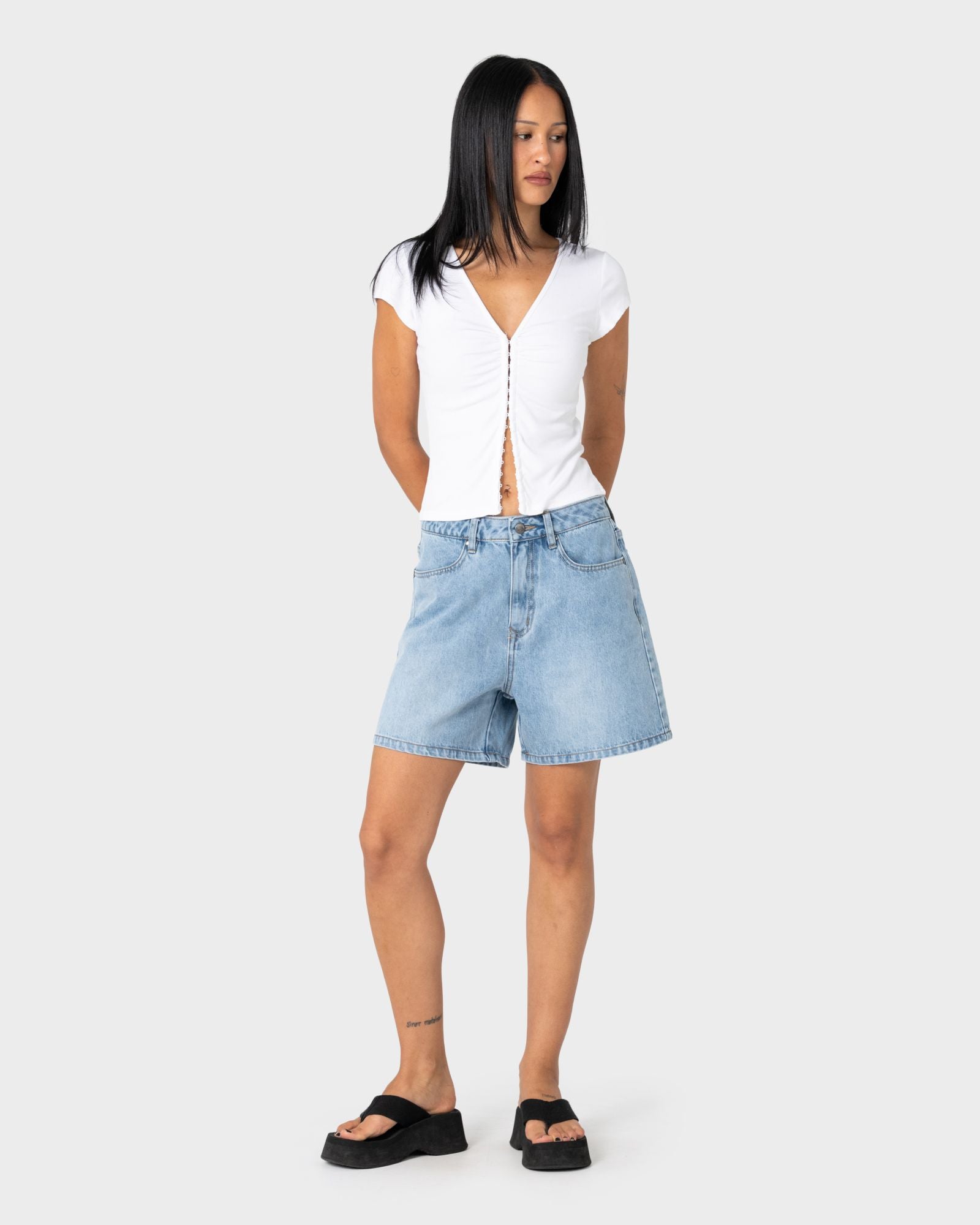 Cyprus High Denim Short 2.0 - Blasted True Blue