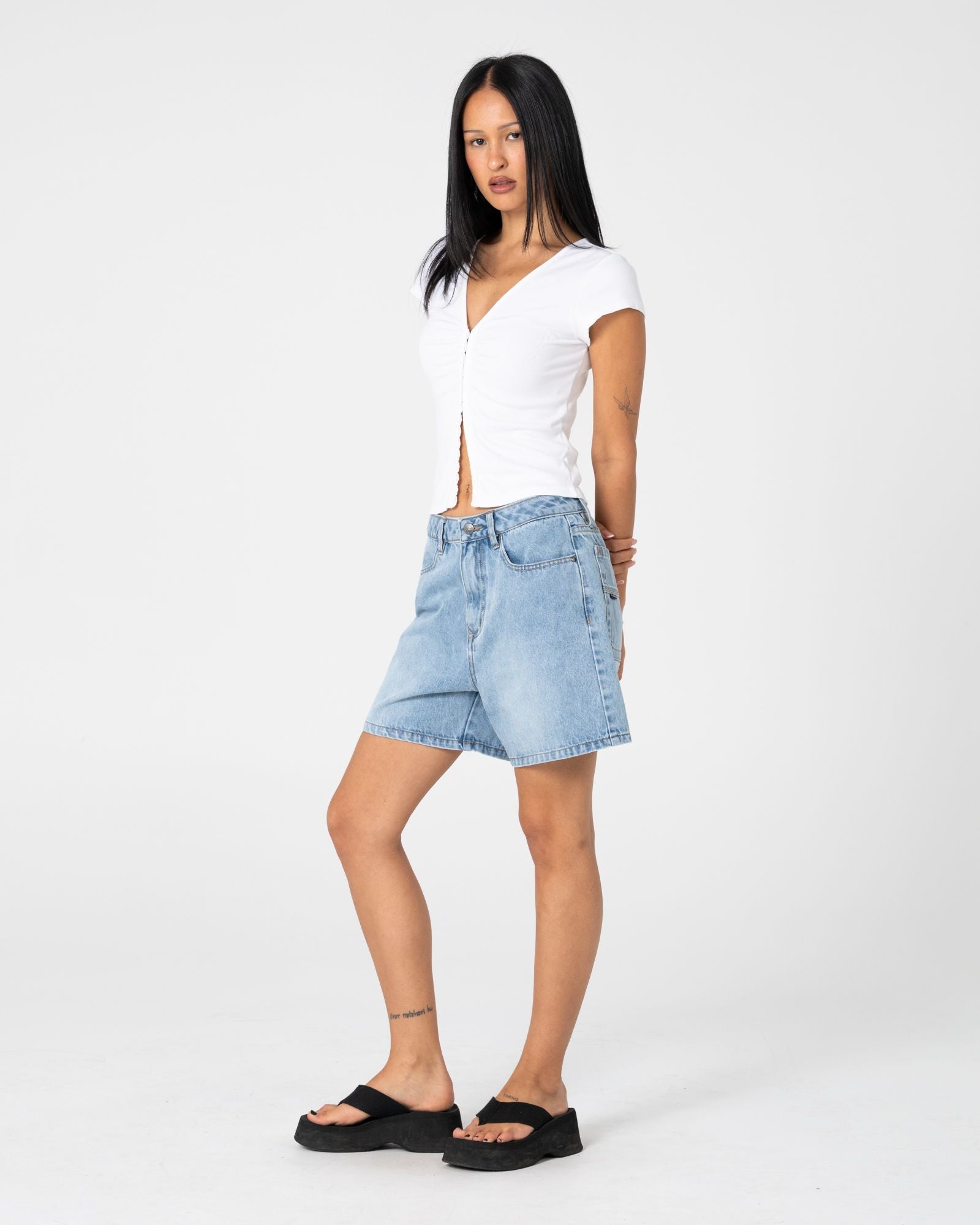 Cyprus High Denim Short 2.0 - Blasted True Blue