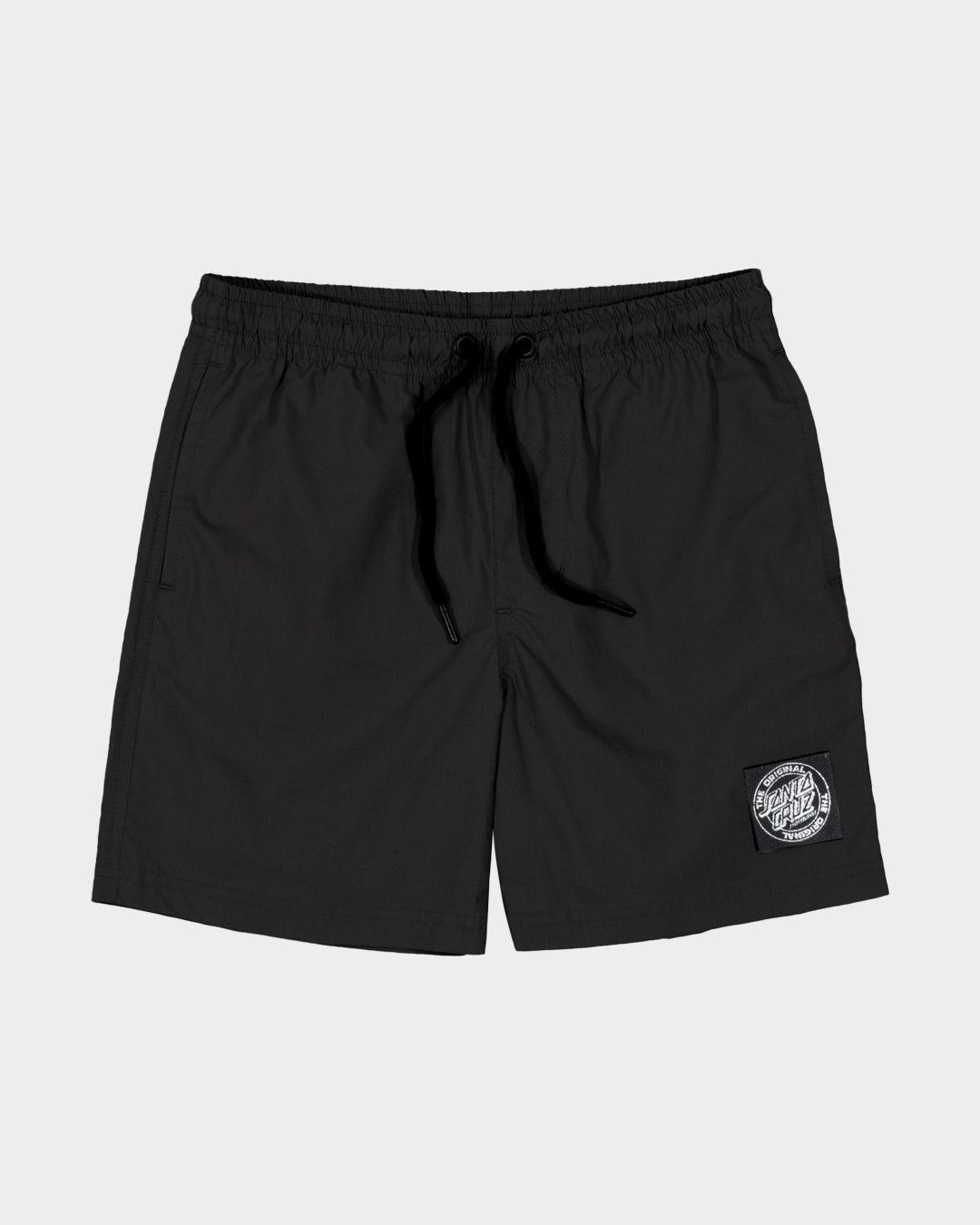 Santa Cruz MFG Cruzier Solid Beach Shorts Black front