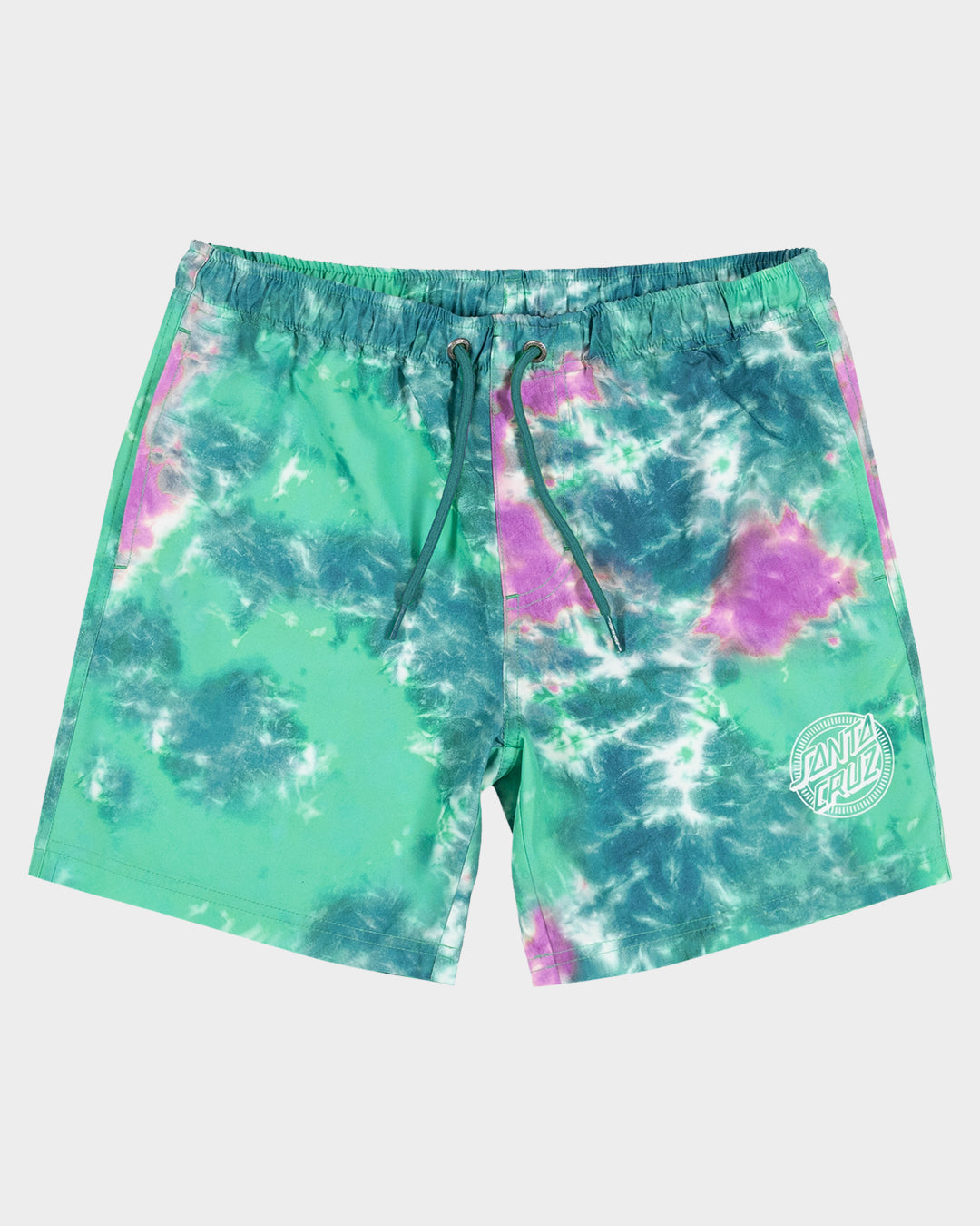 Santa Cruz Industrial Dot Mono Boardshort Light Green Tie Dye - front view