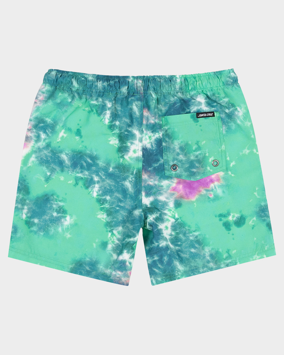 Santa Cruz Industrial Dot Mono Boardshort Light Green Tie Dye - back view