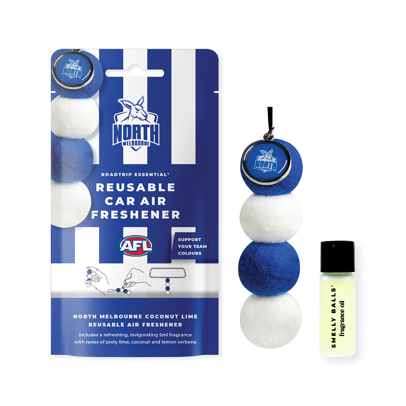 Smelly Balls North Melbourne Kangaroos reusable car air freshener