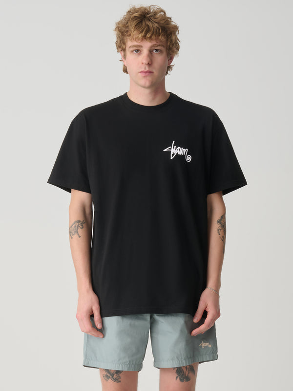 S.Double Shawn Script Tee - Black (view 2)