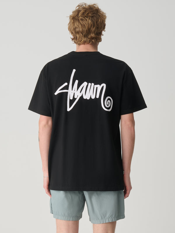 S.Double Shawn Script Tee - Black