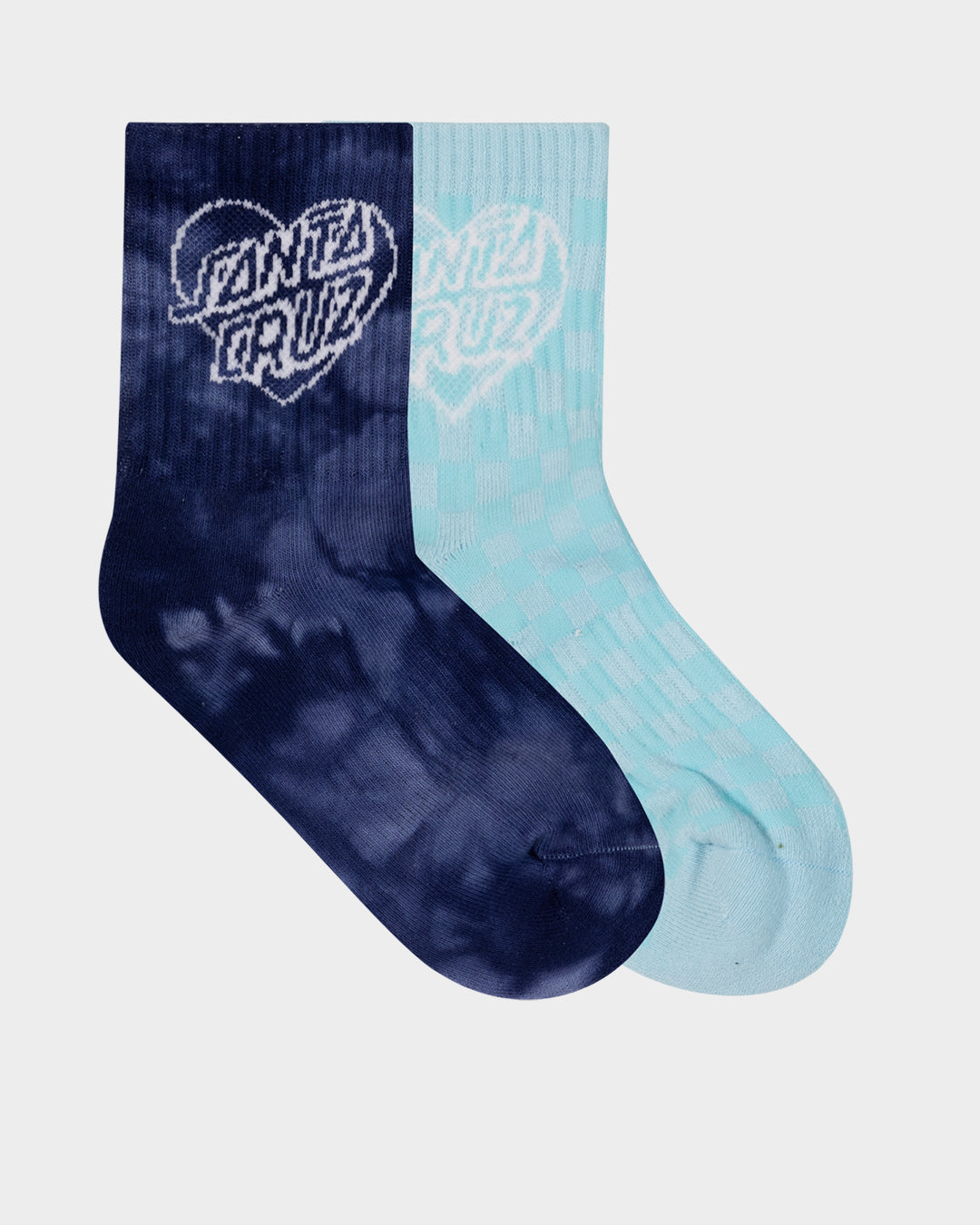 Santa Cruz Heart Dot Hollow Mid Sock 2 Pack