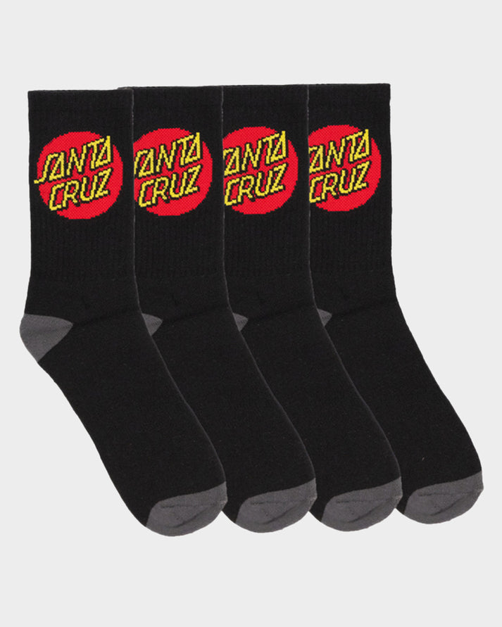 Santa Cruz Classic Dot Socks - Black - 7-11