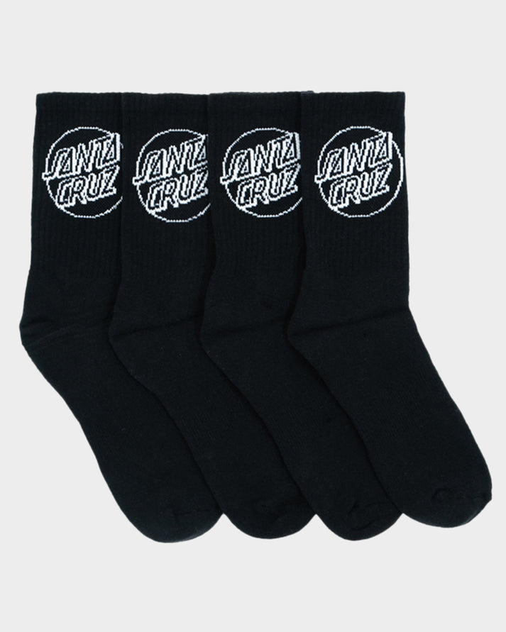 Opus Dot Crew Sock - Black