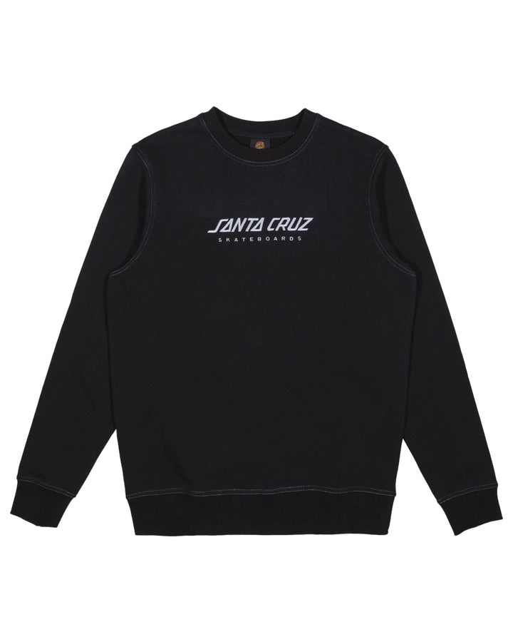 Santa Cruz Solid Strip Front Sweat - Black