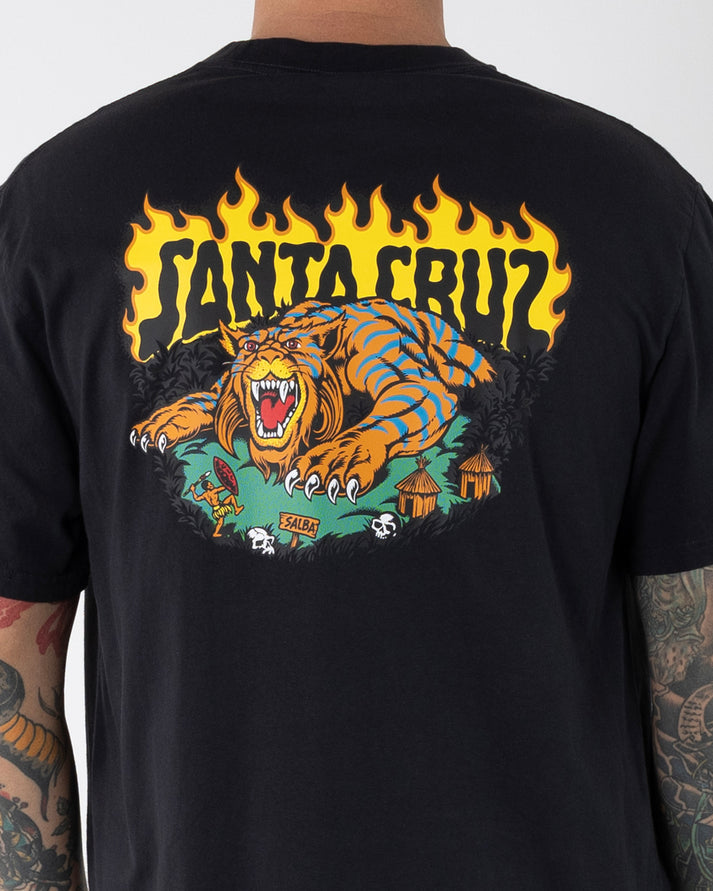 Salba Tiger Redux Tee - Off Black