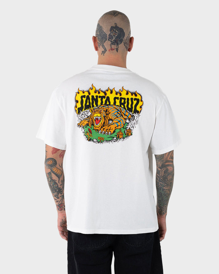 Santa Cruz Salba Tiger Redux Tee - Off White