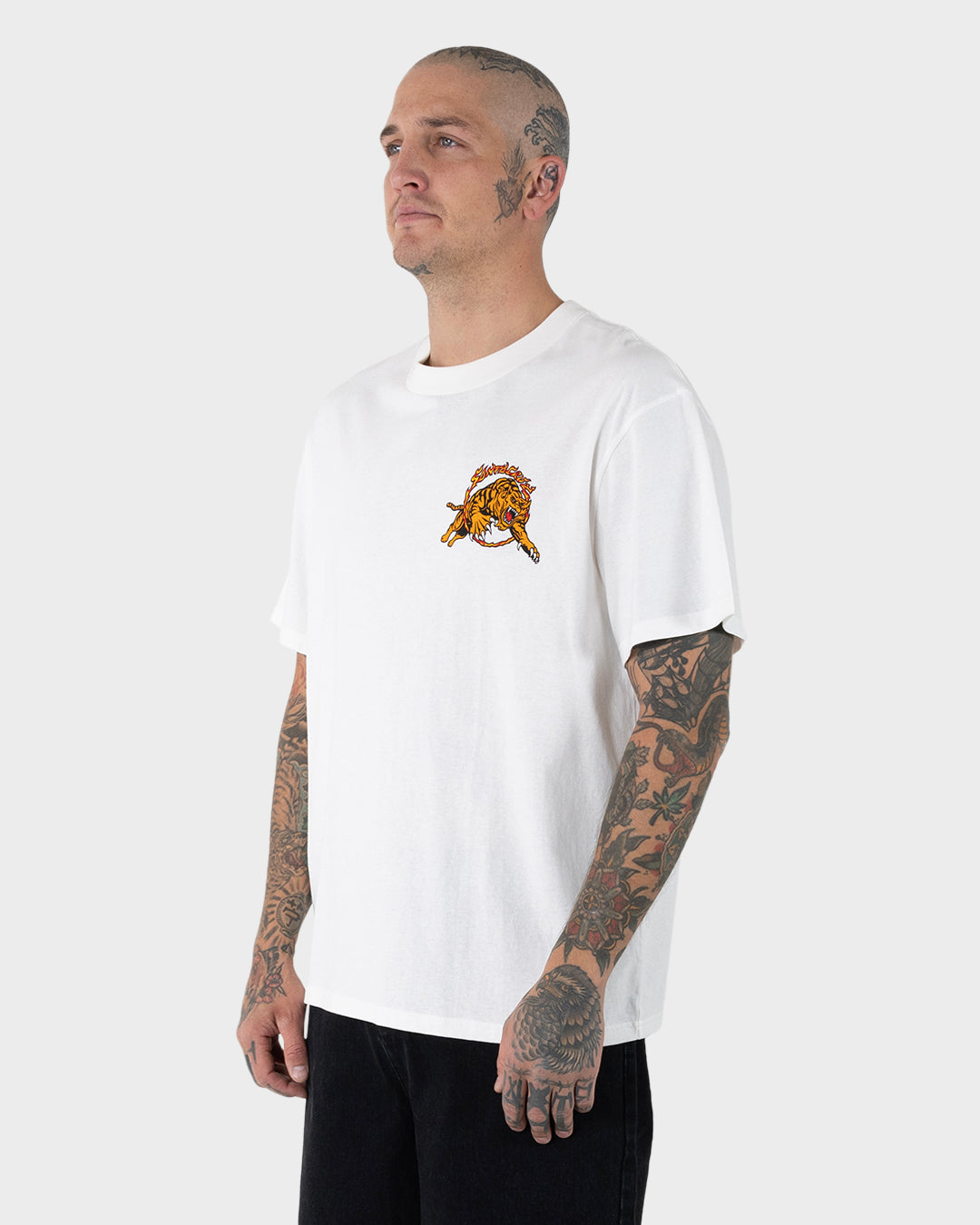 Santa Cruz Salba Tiger Redux Tee - Off White (view 5)