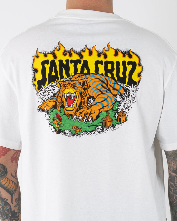 Santa Cruz Salba Tiger Redux Tee - Off White (view 8)