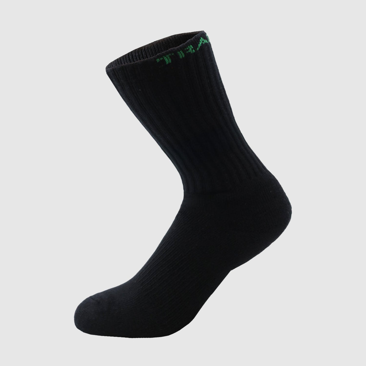 Tradie bamboo ribbed crew sock in black