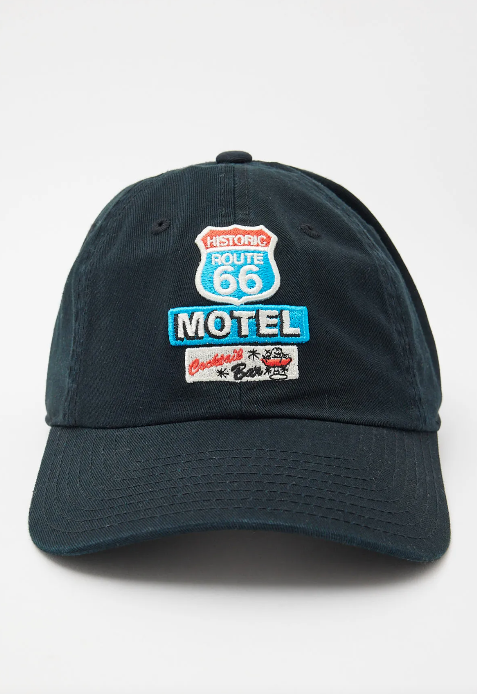 American Needle Route 66 Ball Park cap in black - side