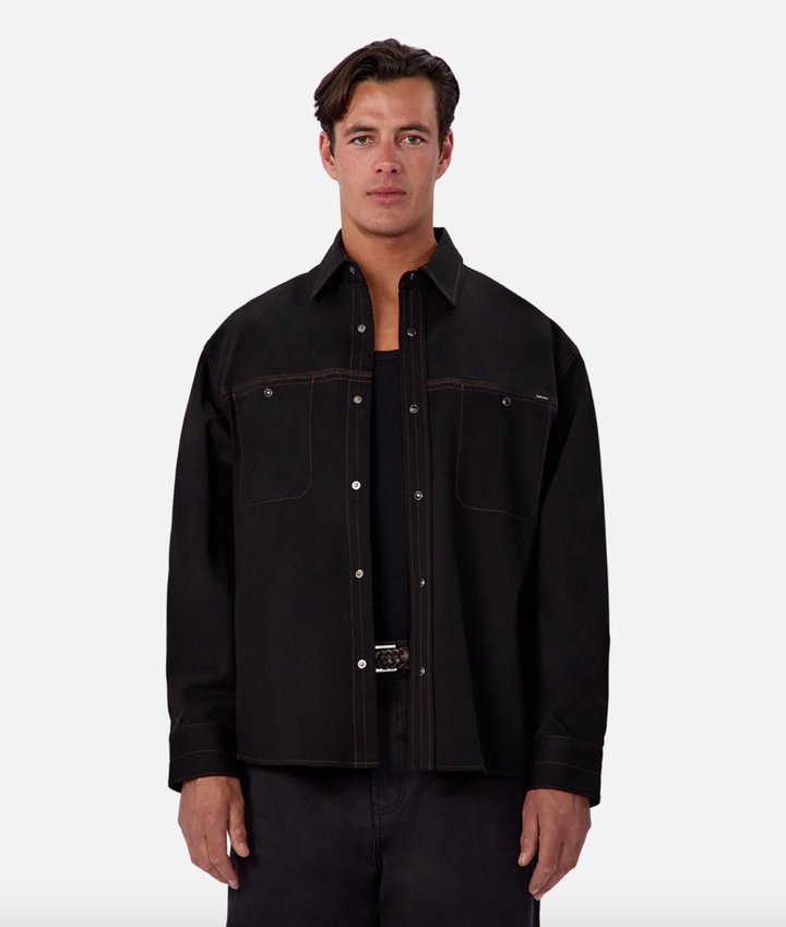 Industrie The Nebraska LS Shirt - Black