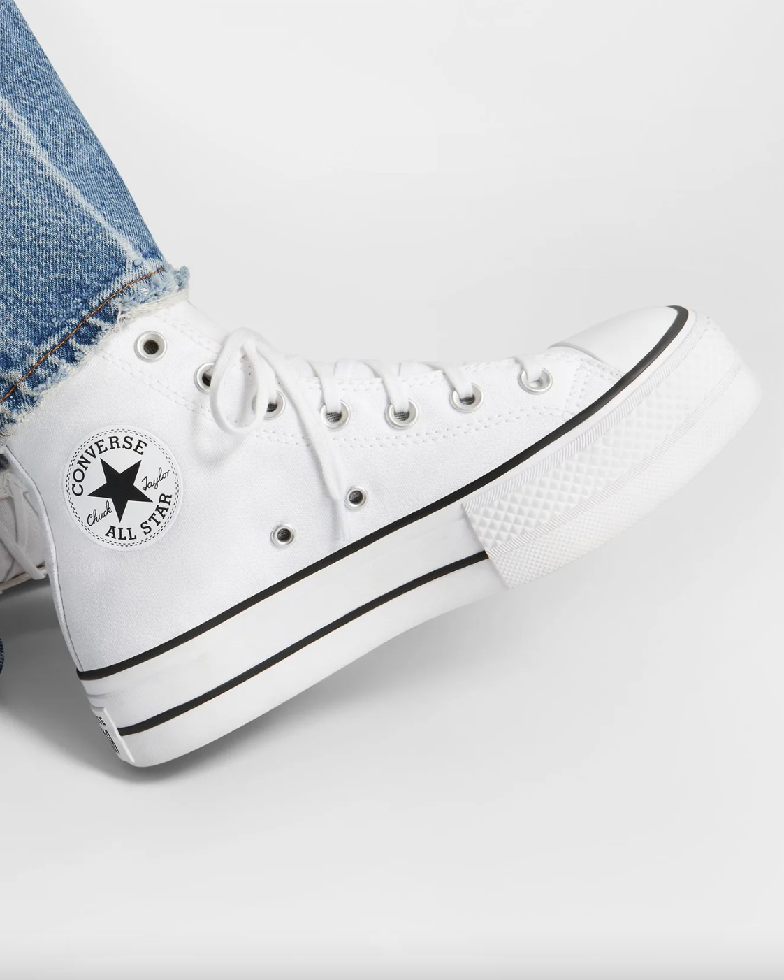 Converse Chuck Taylor High Top Canvas Lift - White (view 2)