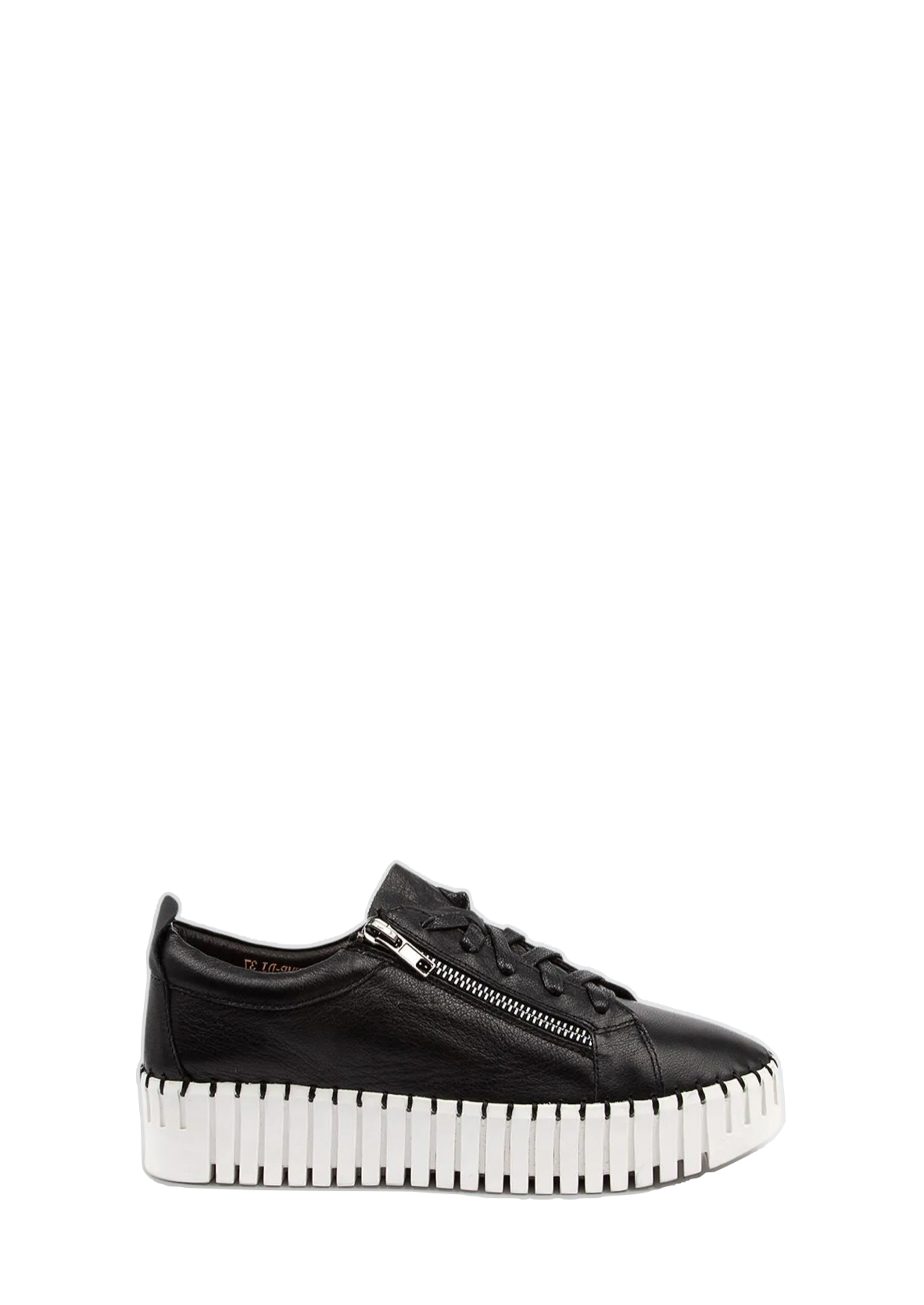 Django & Juliette Bump Sneaker - Black Leather