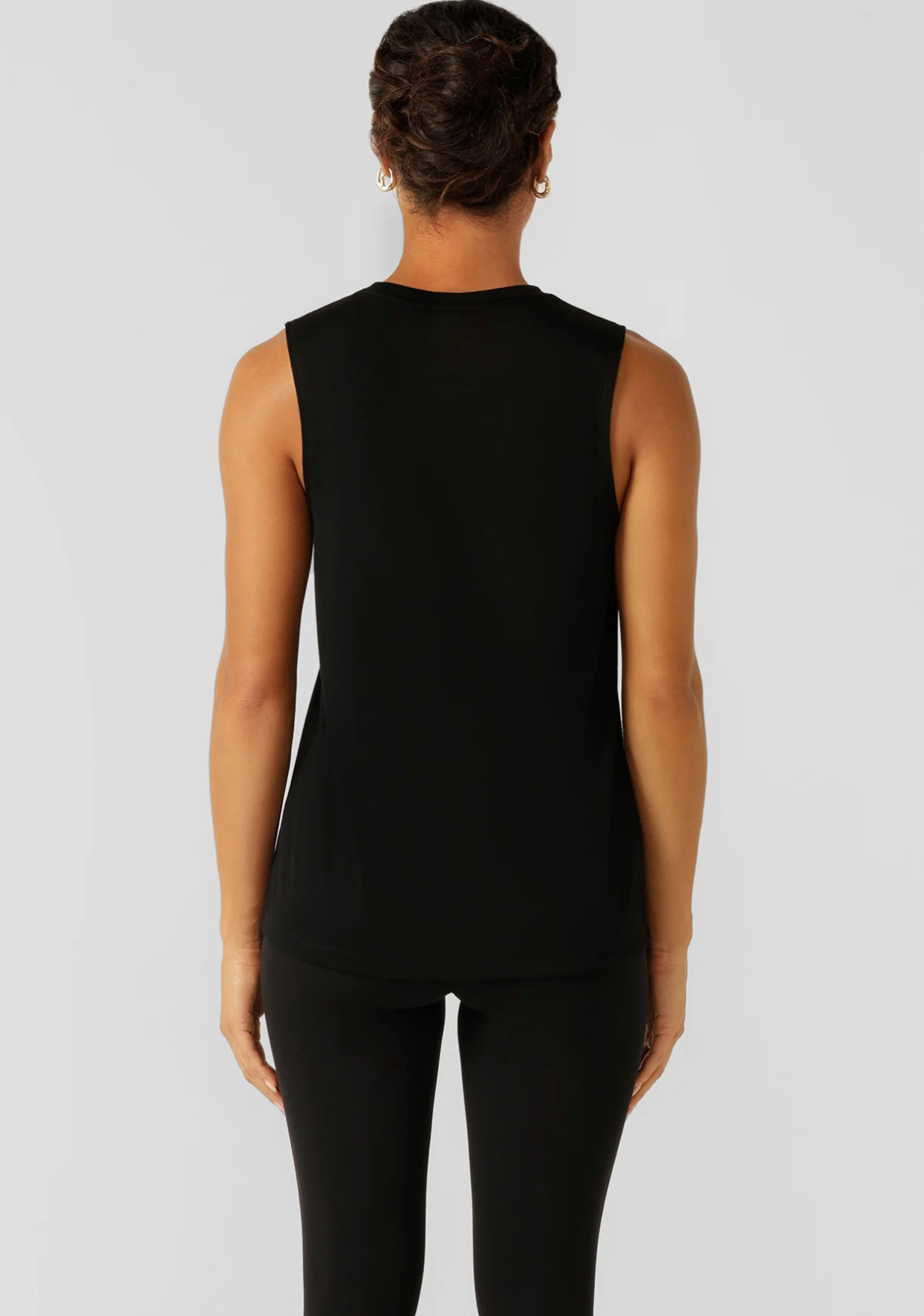 Lotus Muscle Tank - Black